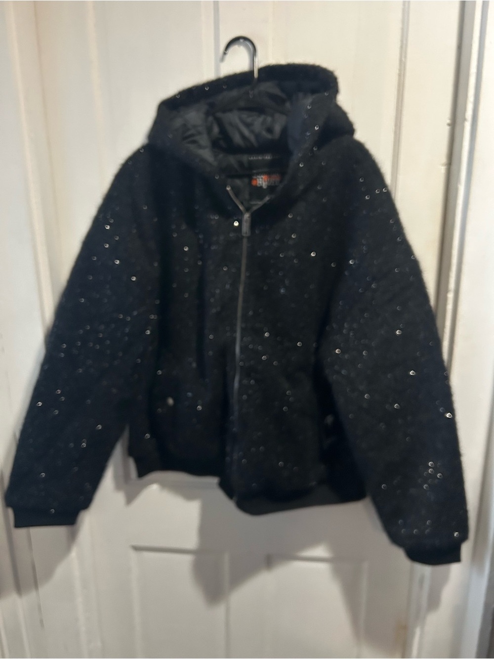 Gorgeous Brand  New Black Fluffy Sparkle Jacket with pockets